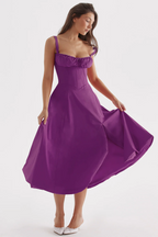 Flor Aesthetic Women's Long Summer Dress Midi Chic Silhouette Collection
