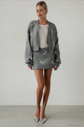 Dandelion Print Sweatshirt Loose Two Piece Set