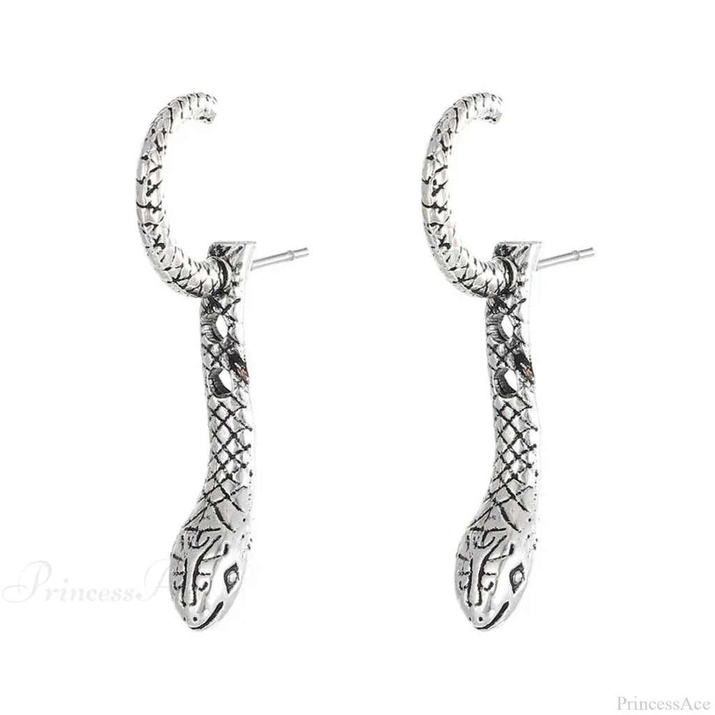 Dark Animal Serpent Clasp Character Earring
