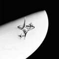 Dark Black Cross Star Ring