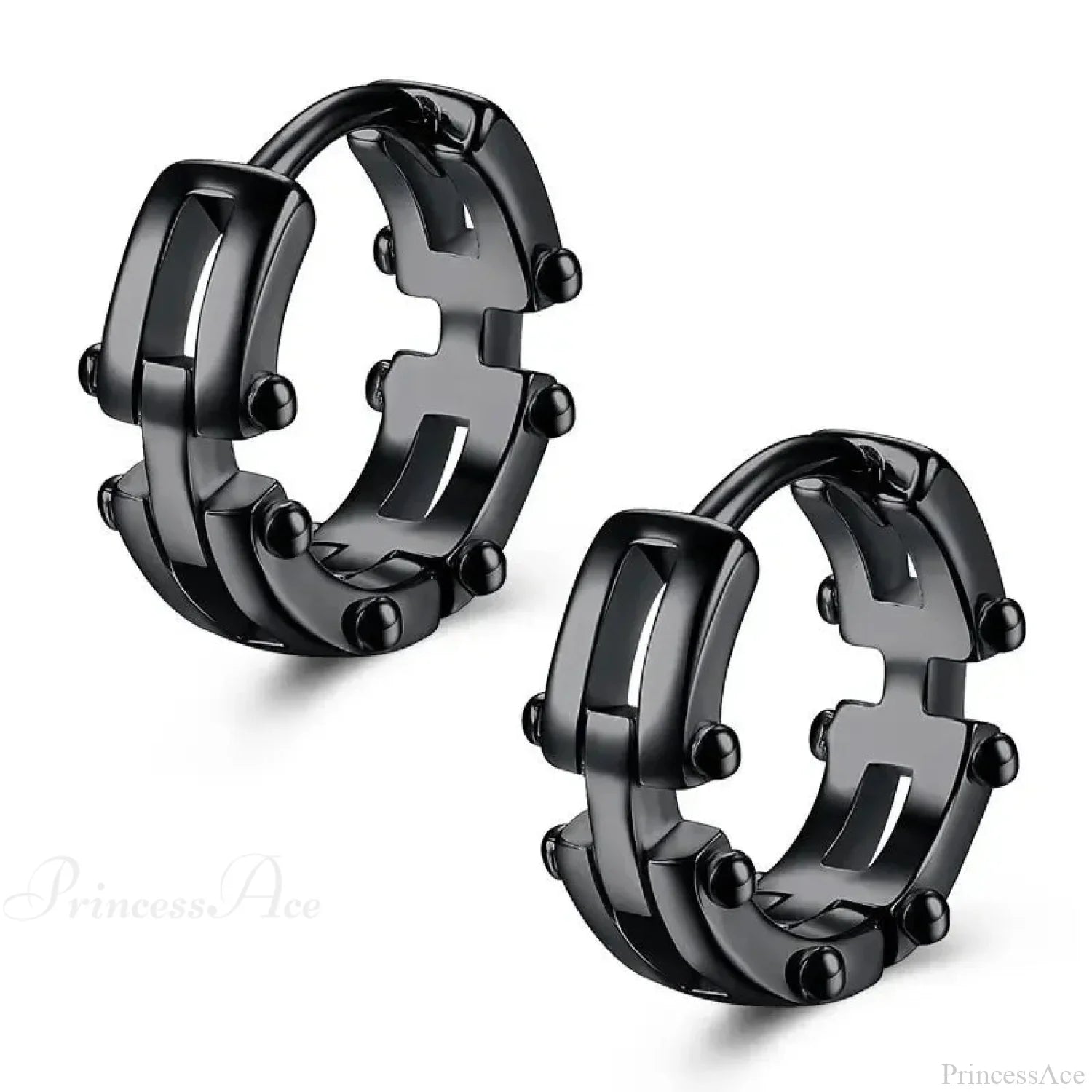 Dark Black Skull Awl Rock Declaration Earring