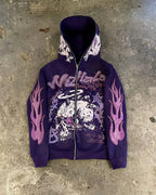 Dark Blazer Sleeve Zip Hoodie