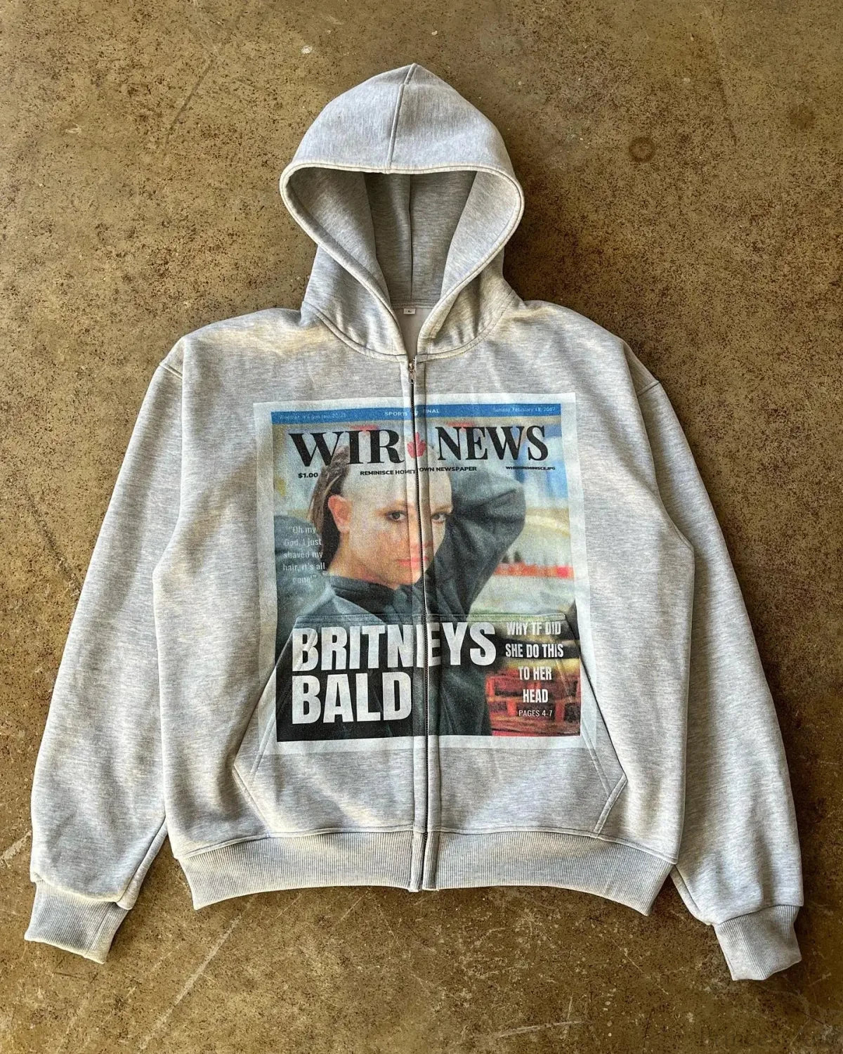 Dark Character Pictorial Zip Hoodie
