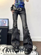 Dark Gothic Loose Flare Trouser