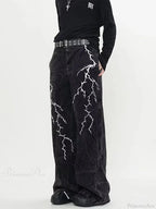 Dark Gothic Loose Harajuku Denim Trouser