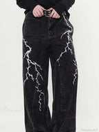 Dark Gothic Loose Harajuku Denim Trouser