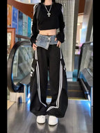 Dark Gothic Skirt Parachute Denim Trouser