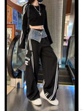 Dark Gothic Skirt Parachute Denim Trouser