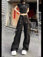 Dark Gothic Y2K Cargo Denim Pant
