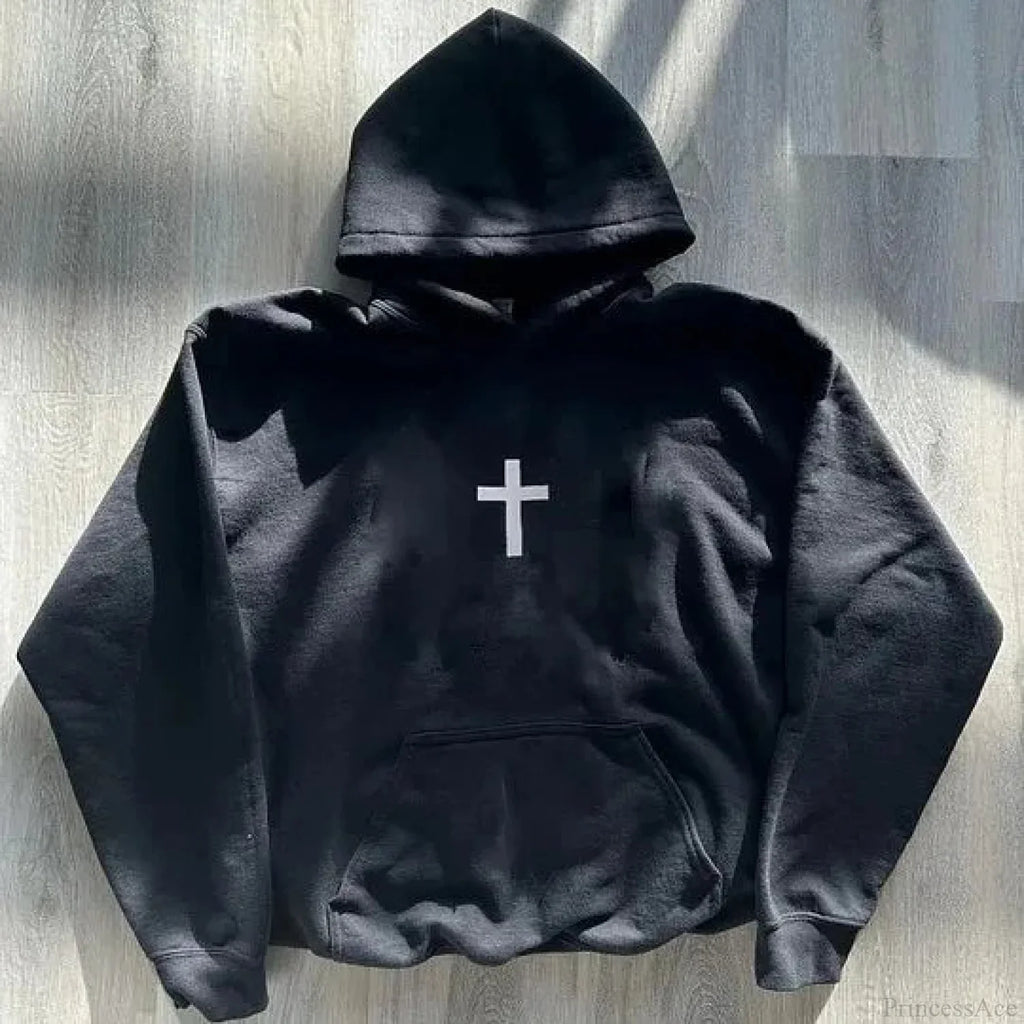 Dark Hip Hop Graphic Print Hoodie