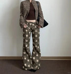 Dark Medieval 2000s Flare Star Pant