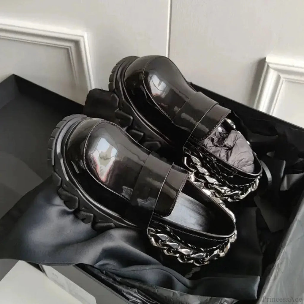 Dark Medieval Bulky Heel Tennis Shoe