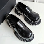 Dark Medieval Bulky Heel Tennis Shoe