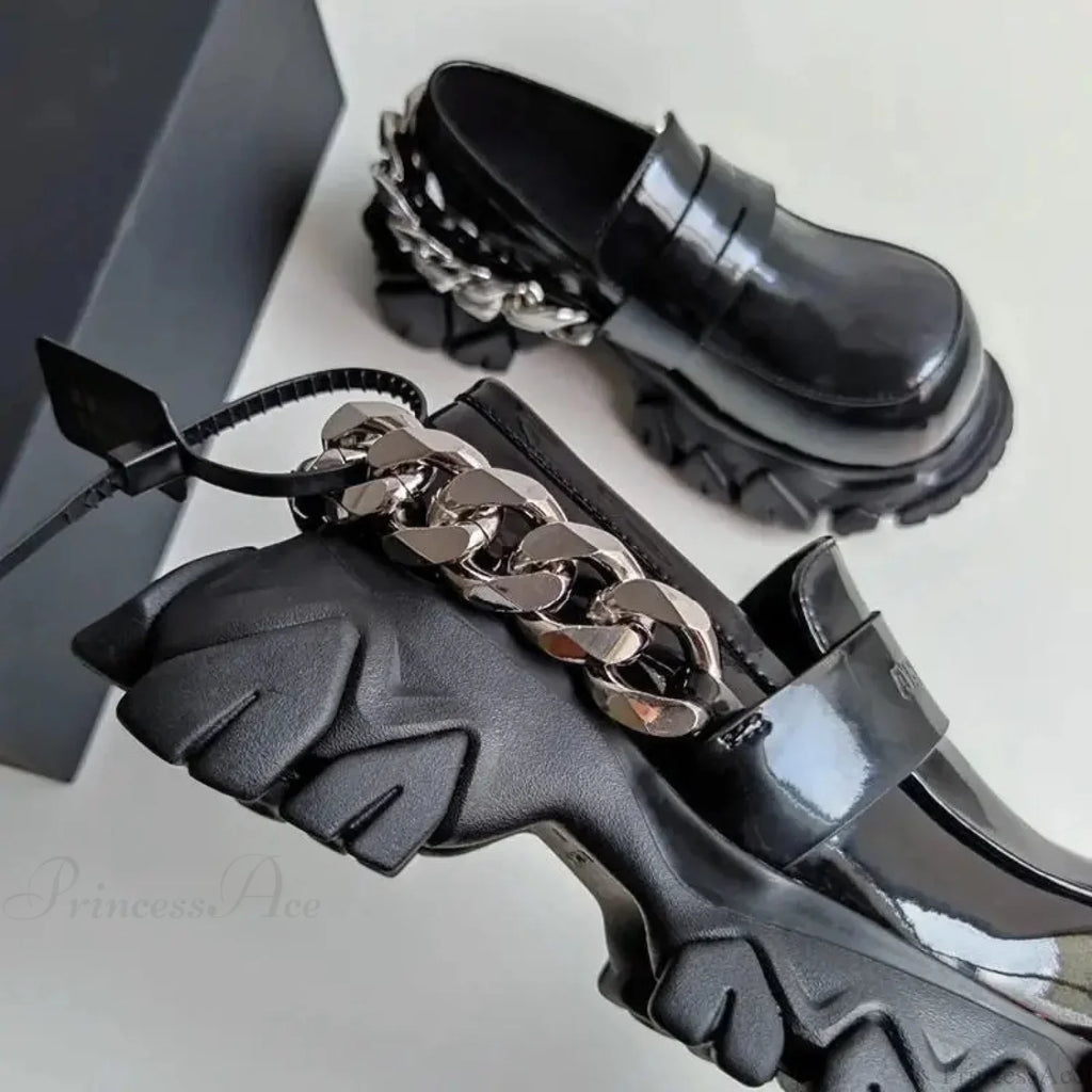 Dark Medieval Bulky Heel Tennis Shoe