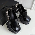 Dark Medieval Bulky Heel Tennis Shoe