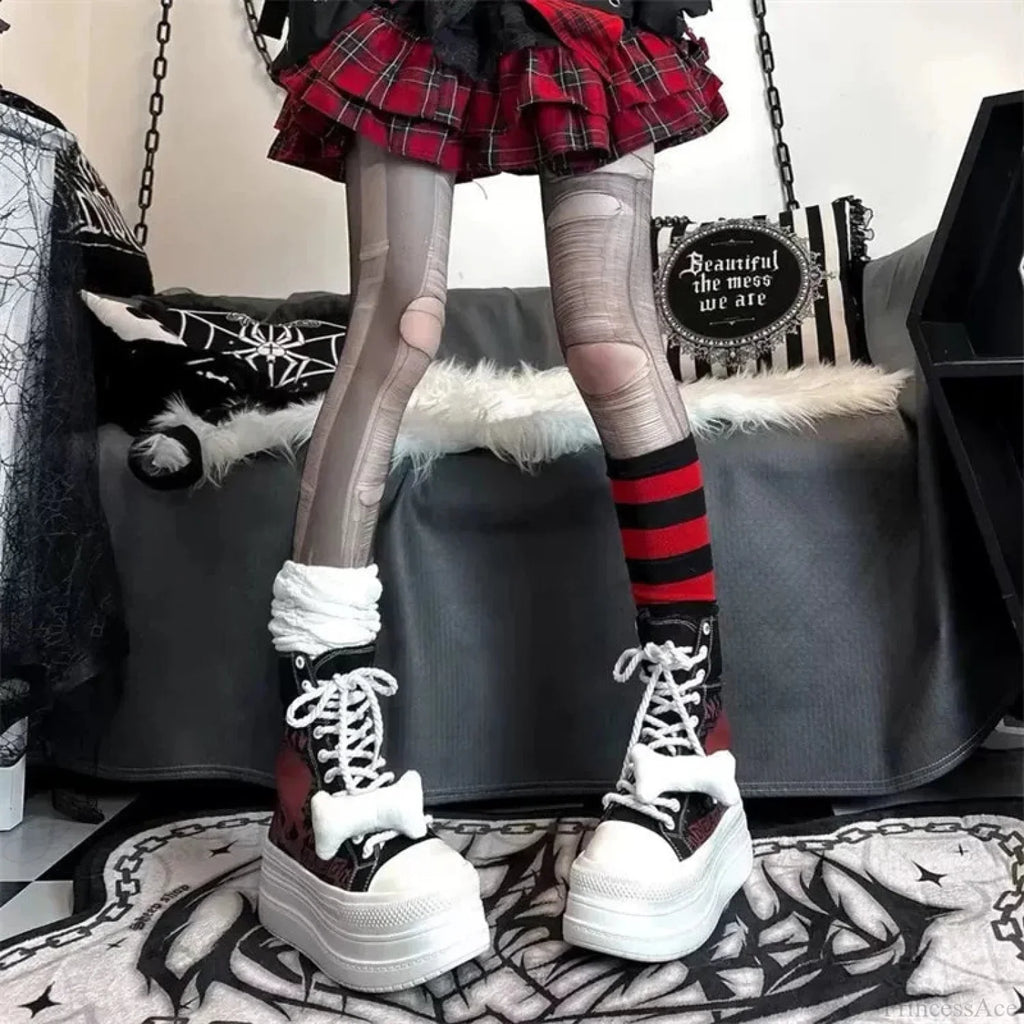 Dark Net Leather Bulky Sneaker