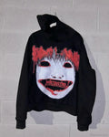 Dark Pattern Print Oversized Hoodie