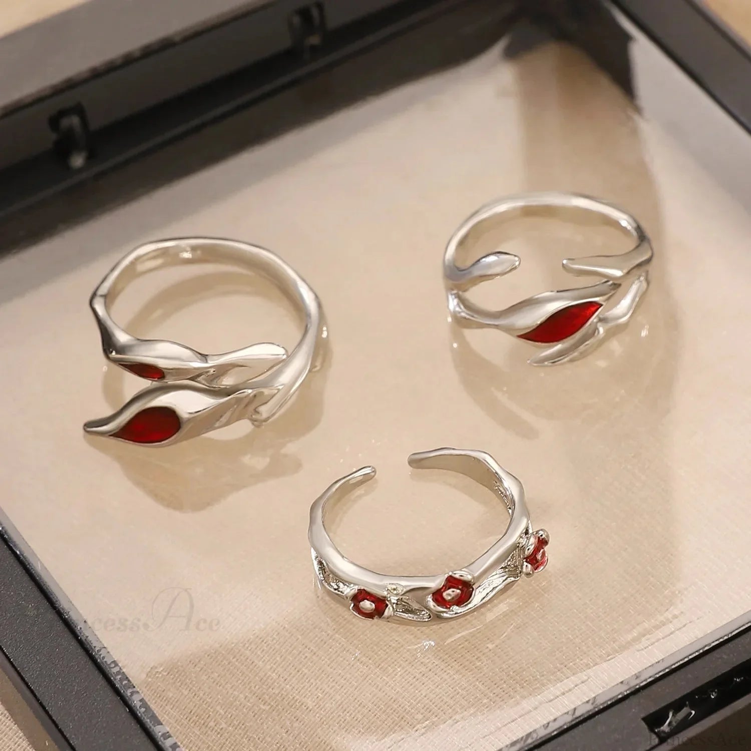 Dark Red Crystal Band