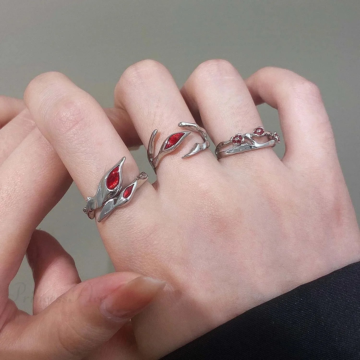 Dark Red Crystal Band