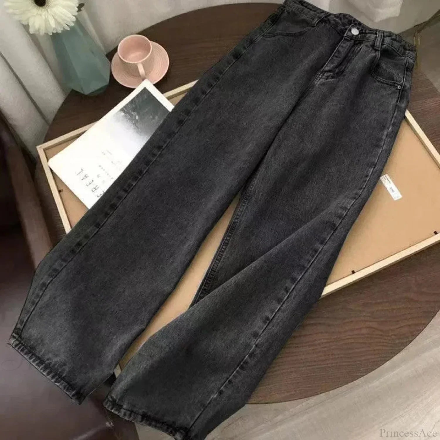 Dark Skull Print Tall Waist Pant