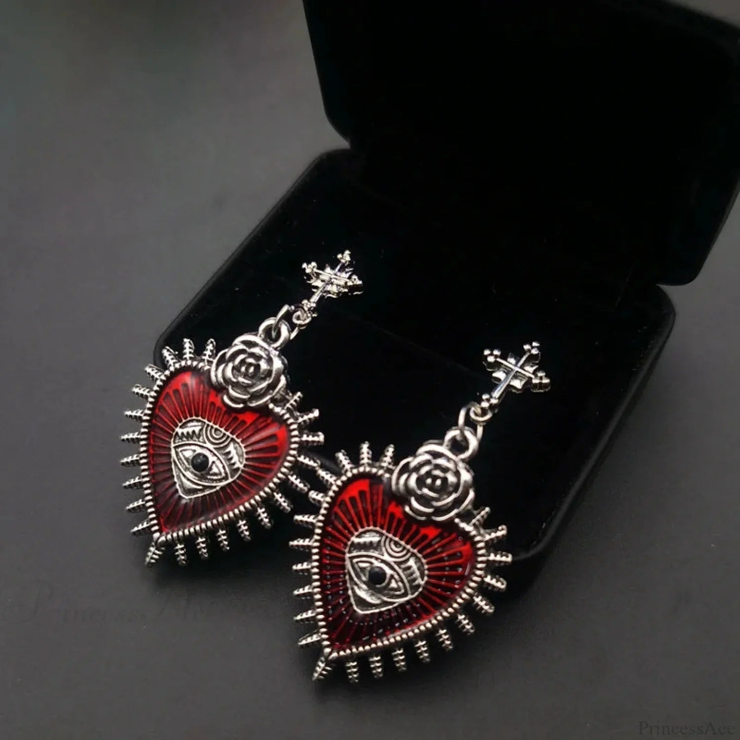 Dark Skull Stainless Steel C Shape Earring