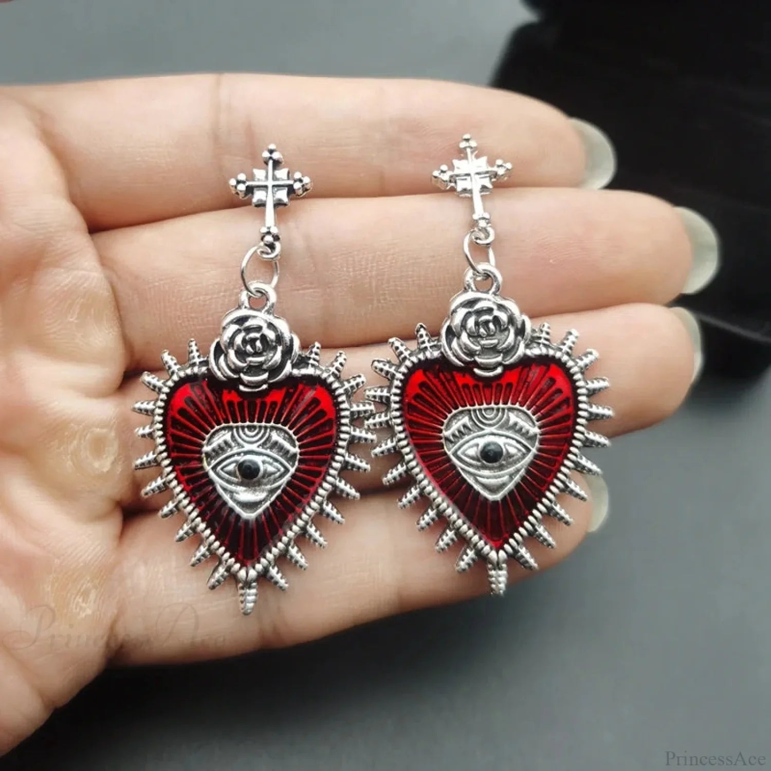 Dark Skull Stainless Steel C Shape Earring