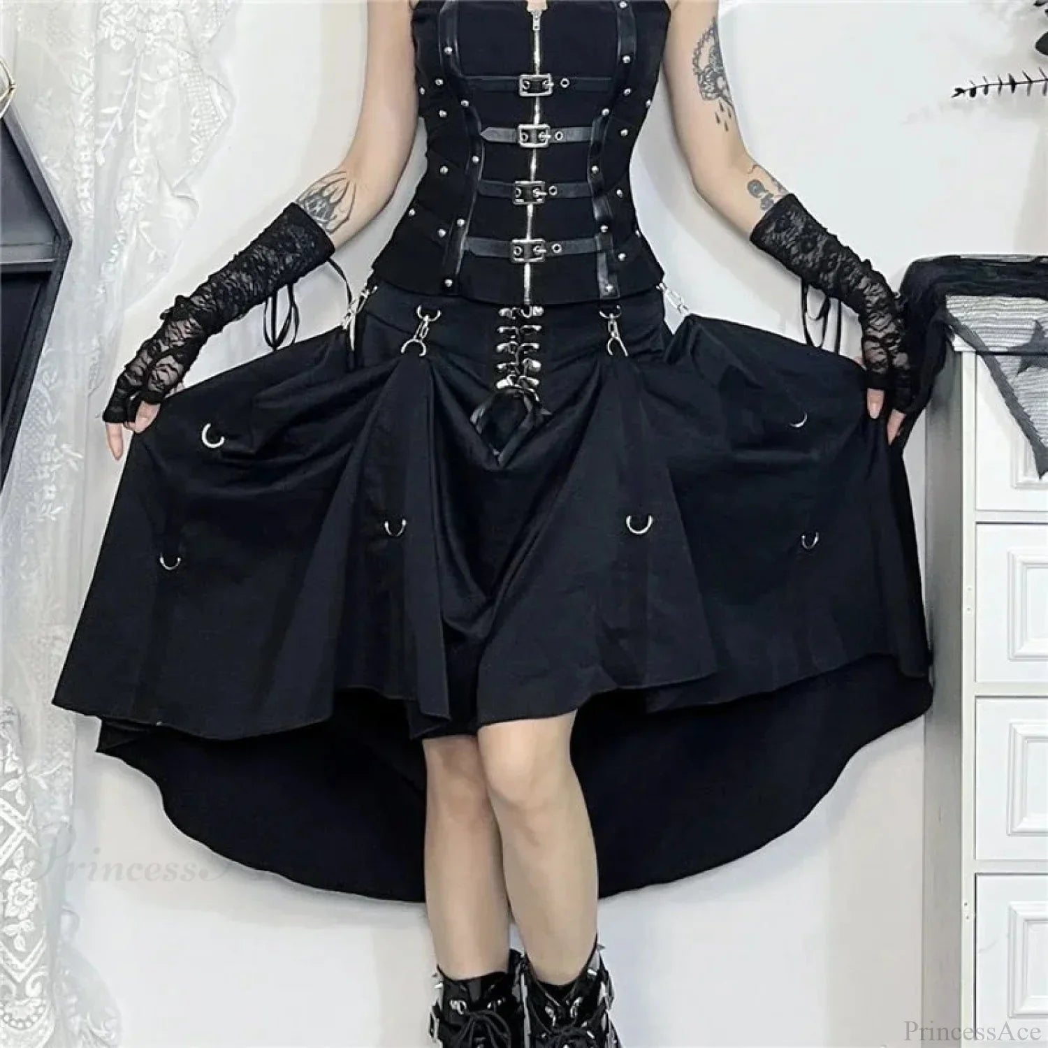 Dark Sway A-line Skirt