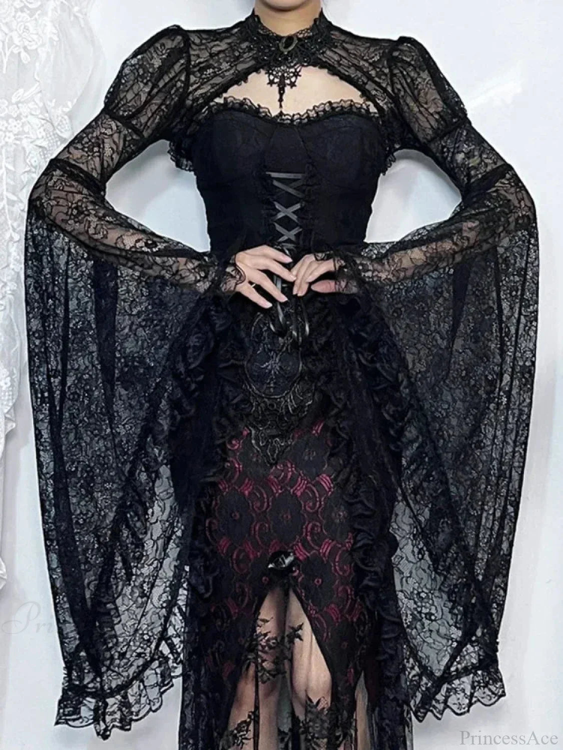 Dark Vintage Transparent Blouse