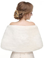 Faux Fur Wedding Shawl Shrug Bridal Wrap For Winter