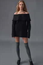 Sexy Off Shoulder Knit Sweater