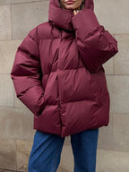 Multicolor Hooded Puffer Jacket