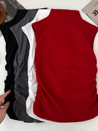Ruched Mock Neck Tank