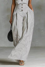 Striped Halter Neck Jumpsuit
