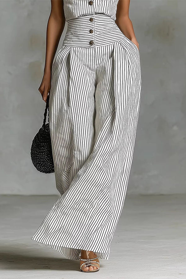 Striped Halter Neck Jumpsuit