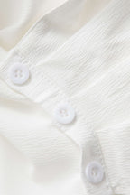 Collar Deep V Neck Tie Cuff Wrap Shirt Mini Dress