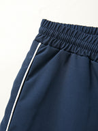 Vintage Piping Wide Leg Parachute Pants