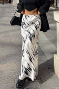 Satin Fishtail Bodycon Skirt