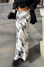 Satin Fishtail Bodycon Skirt