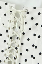 Polka Dot Square Neck Fit and Flare Mini Dress