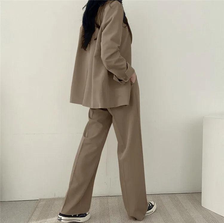| Women's Tailored Suit Set, Long Blazer