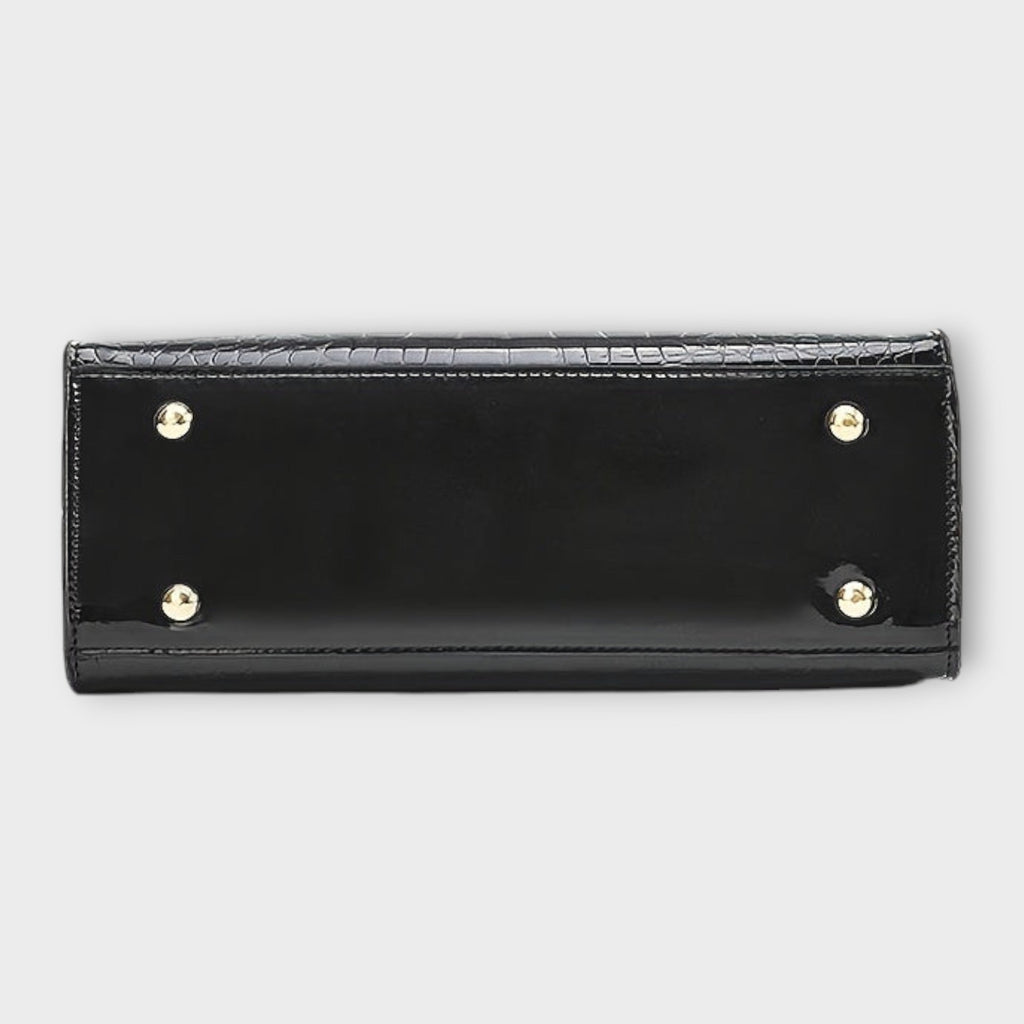 | Glossy Crocodile Pattern Handbag