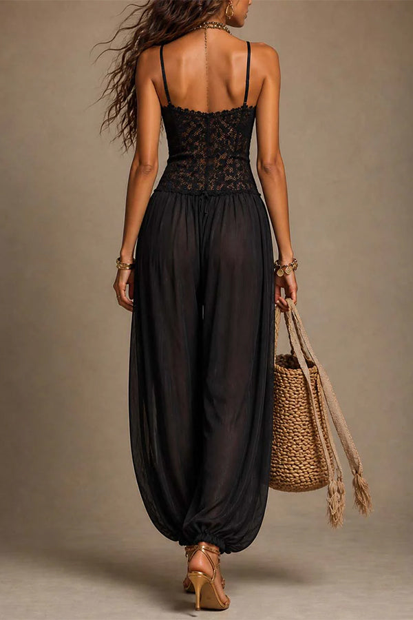 Aria Lace Bodice Boho Jumpsuit