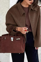 Casual Lapel Zip Jacket