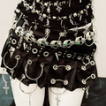 Skull applique PU leather tank top  | Festival Outfits Women