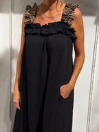 Full Size Ruffled Strap Flowy Maxi Dress Plus Size