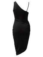 Beatriz Minimalist Asymmetrical Cocktail Dress Statement Occasion Edit