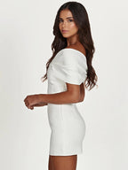 Bodycon Dresses Backless Foldover Party Mini Dresses In Black