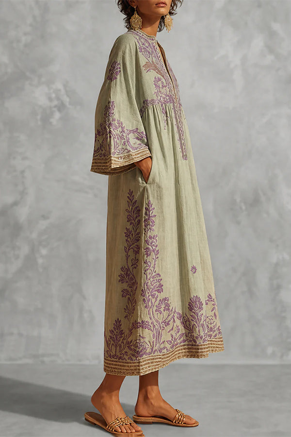 The Sage & Lavender Embroidered Kaftan