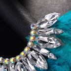 Exquisite Feather and Rhinestone Fairy Earrings