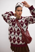 Long Sleeve Colorblock Knit Sweater